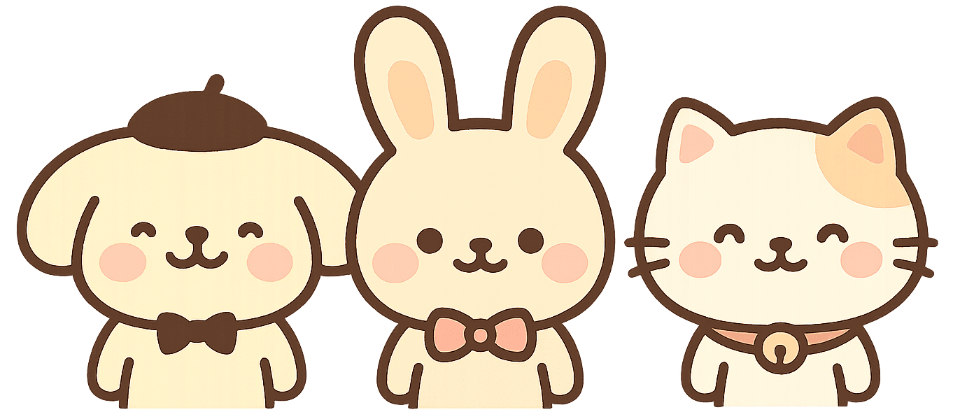 Cute characters banner
